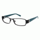 Nicole Miller BENSON Eyeglass Frames - Frame BLACK/TEAL, Size 52/17mm NMBENSON01