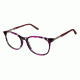 Nicole Miller Dove Progressive Prescription Eyeglasses - Frame Magenta Tort, Size 52/17mm NMDOVE01