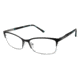 Nicole Miller Galenta Progressive Prescription Eyeglasses - Frame MATTE BLACK, Size 58/17mm NMGALENTA01