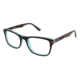 Nicole Miller Gracie Progressive Prescription Eyeglasses - Frame BROWN TURQUOISE, Size 50/19mm NMGRACIE02