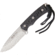 Nieto Chaman Basic Black Micarta Fixed Blade Knife, 9.5in, 4.5in, Standard Edge, Drop Point, Satin, Black, Micarta Handle NIE140M