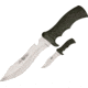 Nieto Cuchillo Cadete Fixed Blade Knife, 2 Knives, SS PE Blade w/ Hook, Black handle NIE9001K