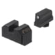 Night Fision Optics Height Night Sights for Glock 17/19/45 w/ Holosun EPS, Blank Rear, Black, GLK-001-260-267-ZGZX