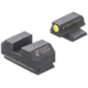 Night Fision Optics Ready Stealth Ruger Night Sight Set, Ruger Max 9, Yellow Front Ring, Blank Rear Sight, RUG-326-185-262-YGZX