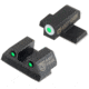 Night Fision Perfect Dot Night Sight Set w/Front, Square Rear, White Front w/Green Tritium, Black Rear w/Green Tr, Fits Sig Sauer .40 S&W & .45 ACP Caliber P-Series , SIG-176-003-WGZG