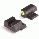 Night Fision Perfect Dot Night Sight Set w/Front, Square Rear, Yellow Front w/Green Tritium, Black Rear w/Green T, Fits Canik TP9SFx/TP9SFL, CNK-026-003-YGZG