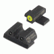 Night Fision Perfect Dot Night Sight Set w/Front, U Rear, Yellow Front w/Green Tritium, Black Rear w/Green T, Fits Sig Sauer 9mm & .357 P-Series Pistols with #8, SIG-177-007-YGZG