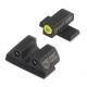 Night Fision Perfect Dot Night Sight Set w/Front, U Rear, Yellow Front w/Green Tritium, Black Rear w/Green T, Fits Sig Sauer 9mm & .357 P-Series Pistols with #8, SIG-177-007-YGZG