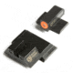 Night Fision Perfect Dot Night Sight Set w/Front, U Rear, Orange Front w/Green Tritium, Black Rear w/Green T, Fits Smith & Wesson M&P/M&P M2.0/SD9 VE/SD40 VE Mo, SAW-201-007-OGZG