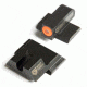 Night Fision Perfect Dot Night Sight Set w/Front, U Rear, Orange Front w/Green Tritium, Blank Rear, Fits Smith & Wesson M&P SHIELD .40/.45/9mm Models, SAW-202-014-OGZX