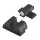 Night Fision Perfect Dot Night Sight Set w/Front, U Rear, White Front w/Green Tritium, Blank Rear, Fits Sig Sauer .40 S&W & .45 ACP Caliber P-Series , SIG-176-014-WGZX