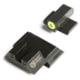 Night Fision Perfect Dot Night Sight Set w/Front, U Rear, Yellow Front w/Green Tritium, Black Rear w/Green T, Fits Smith & Wesson M&P/M&P M2.0/SD9 VE/SD40 VE Mo, SAW-201-007-YGZG