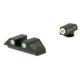 Night Fision Perfect Dot Night Sight Set w/White Front, Square Black Rear, w/Green Tritium, Glock 42/43, GLK-003-003-WGZG