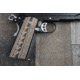 Nighthawk Custom Aztec/320 G10 Grips, Thin Style, Hyena Brown, Ambi Cut, Flat Bottom, Gov., Signature Series Recon, G150