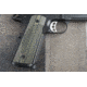 Nighthawk Custom ETC-Frag G10 Grips, Thin Style, Green, Ambi Cut, Flat Full Size-Magwell Style, w/Thumb Scoop, Govt., Like Heinie Signature Competition, G155