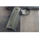 Nighthawk Custom ETC-Frag G10 Grips, Thin Style, Green, Ambi Cut, Flat Full Size-Magwell Style, w/Thumb Scoop, Govt., Like Heinie Signature Competition, G155