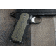 Nighthawk Custom Mil-Tac Black and Green Spiral Grips, Gov., No Logo, G138
