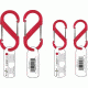 Nite Ize Plastic S-Biner Clip, Red Sizes 2 and 4