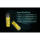 Nitecore NL1836HP 3600mAh Rechargeable 18650 Battery, Yellow, BAT-NITE-18650-NL1836HP