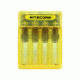 Nitecore Q4 4-Bay Quick Charger for Li-Ion, IMR Batteries, Juicy Mango, Q4-YELLOW