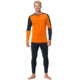 Norrona Falketind Equaliser Merino Round Neck Shirt - Mens, Orange Popsicle/Indigo Night, Small, 7042698472120