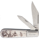 Novelty Cutlery Daniel Boone Barlow Folding Knife,Stainless Steel,Standard Edge,Clip and Pen,Satin, Handle NV288