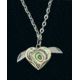 Novelty Cutlery Heart Necklace Folding Knife,Abalone Handle NV224