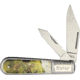 Novelty Cutlery Rabbit And Hounds Barlow Folding Knife, Satin SS Clip And Pen Blades, Acrylic Handle, Rabbits And Hounds Handle Artwork, K0012B RABBIT AND HOUNDS