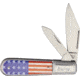 Novelty Cutlery USA Flag Barlow Folding Knife,Stainless Steel,Standard Edge,Clip and Pen NV278