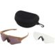 Oakley SI Standard Issue Ballistic M-Frame ALPHA Sunglasses, 2 Lens Array, Terrain Tan w/Prizm Grey, Clear, OO9296-1944