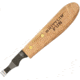 Old Forge Chisel Wood Carving Fixed Blade Knife, 6 5/8in Overall, 1 7/8in Black High Carbon Steel Blade With 3/8in Cutting Edge, Ergonomic Natural Wood, OF003