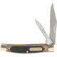 Old Timer Middleman Jack Folding Knife, 2.40/1.70in, 7Cr17 Stainless Steel Blade, Clip/Pen Plain Blade, Black/Tan Sawcut Bone Handle, 1179231