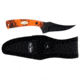 Old Timer Sharpfinger Clip Point Fixed Knife, 3.3in, 7Cr17 Clip Point Blade, Orange Rubberized Steel Handle, 1207758