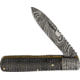 OldForge Barlow Damascus Buffalo Folding Knife,3.125in,Damascus Steel,Standard Edge,Black,Buffalo Horn Handle OF013