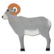 Oncore Targets Ram Self-Healing Archery Target, Grey/White/Yellow, Medium, RH1A