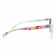 One Meercat Sunglasses - Kids, Shiny White w/ Peace Signs, 21911