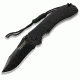 Ontario Knife JPT-3R Folding Knife, Drop Point, Black, Round Hole, Satin, Plain OK8902