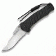 Ontario Knife JPT-3S Folding Knife, Drop Point, Black, Square Hole, Satin, Plain OK8908