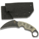 Ontario Knife Ranger Kerambit EOD Fixed Blade Knife, Green Micrata Handle, Black Blade,Plain OK9466