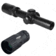 AIM Sports Inc 1-4x24G Tri-Illuminated First Focal Plane Scope/Mil-Dot Reticle/Rings JFF1424G w/ Trybe Optics Enhancer - Magnification Doubler