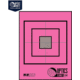 OP Exclusive - EZ2C Targets Self-Adhesive Mini 3.5in Square Bullseye on 4.25x5.5in Pink and Black Ink, Tear-Off Pad of 15, Pink, EZ2CM02P