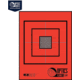 OP Exclusive - EZ2C Targets Self-Adhesive Mini 3.5in Square Bullseye on 4.25x5.5in Red and Black Ink, Tear-Off Pad of 15, Red, EZ2CM02R