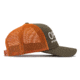 OPMOD Trucker Hat Embroidered Logo, Dark Loden/Jaffa Orange, OPM-Dark Loden/Jaffa Orange