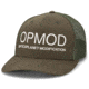 OPMOD Trucker Hat Embroidered Logo, Dark Loden/Loden, OPM-Dark Loden/Loden