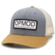 OPMOD Trucker Hat Embroidered Patch, Heather Grey/Birch/Biscuit, OPMHea Greiscuit-Heath/Bi