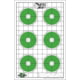 OpticsPlanet Exclusive EZ2C Targets Red Dot Optics Style 6, Green and Black Ink on High Quality White Paper, 25 Pack, EZ2CRD06