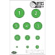 OpticsPlanet Exclusive EZ2C Targets Red Dot Optics Style 7, Green and Black Ink on High Quality White Paper, 25 Pack, EZ2CRD07