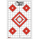 OpticsPlanet Exclusive EZ2C Targets Style 28, Five Diamonds With Grids Target, 25 Pack, Red/Black/White, EZ2CS028