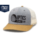 OpticsPlanet Trucker Hat Embroidered Logo, Heather Grey/Birch/Biscuit, OPLHe Gry/B/Bis-Her ch/Bis