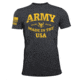 Oscar Mike Army Made In USA Tee, Charcoal, Small, M-OM-CHARC-01-0411-S